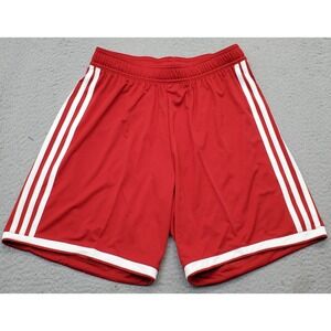 Addias Athletic Shorts Mens M Multi White‎ Stripes Elastic Waistband Regista 18